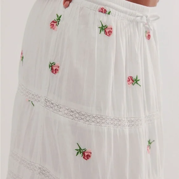 Free People Damson Madder Eden Floral Skirt Size 14 NWT - Picture 4 of 9